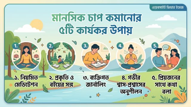 মানসিক চাপ কমানোর ৫টি কার্যকর উপায়